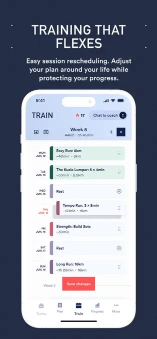 Official Coopah preview showing running progress and race readiness