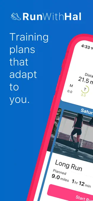Official Run With Hal preview showing a personalized running plan