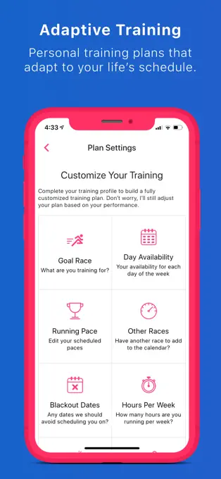 Official Run With Hal preview showing plan progress
