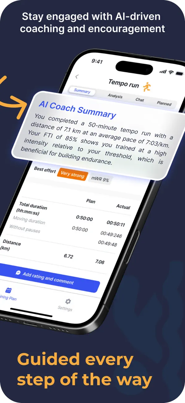 Official Athletica App Store preview showing an AI Coach workout summary